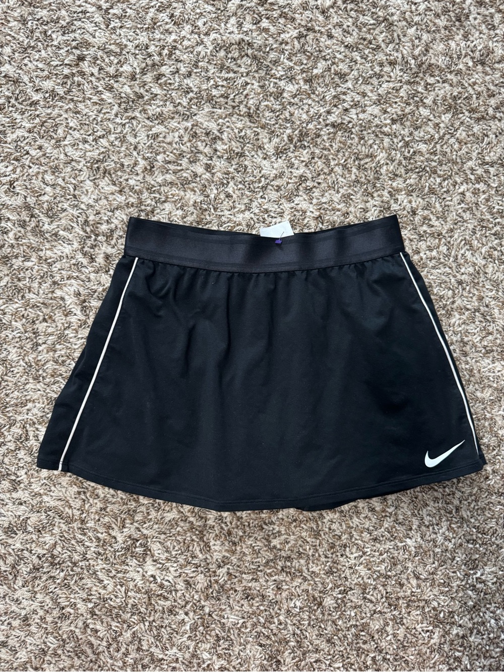 Nike Black Girls' Athletic Skort with White Piping